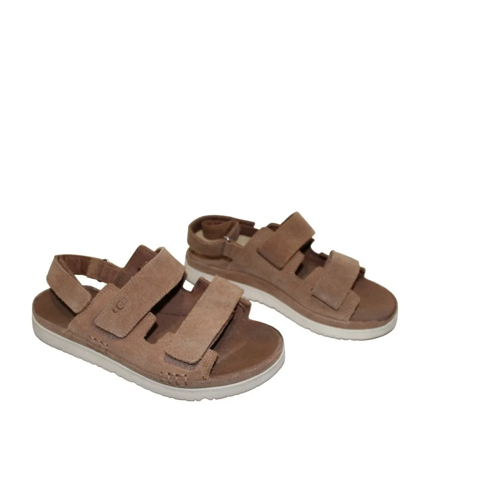 UGG‎ Goldenstar Heritage Sandal Kids Size 5 Brown Chestnut Suede Good 1136541K